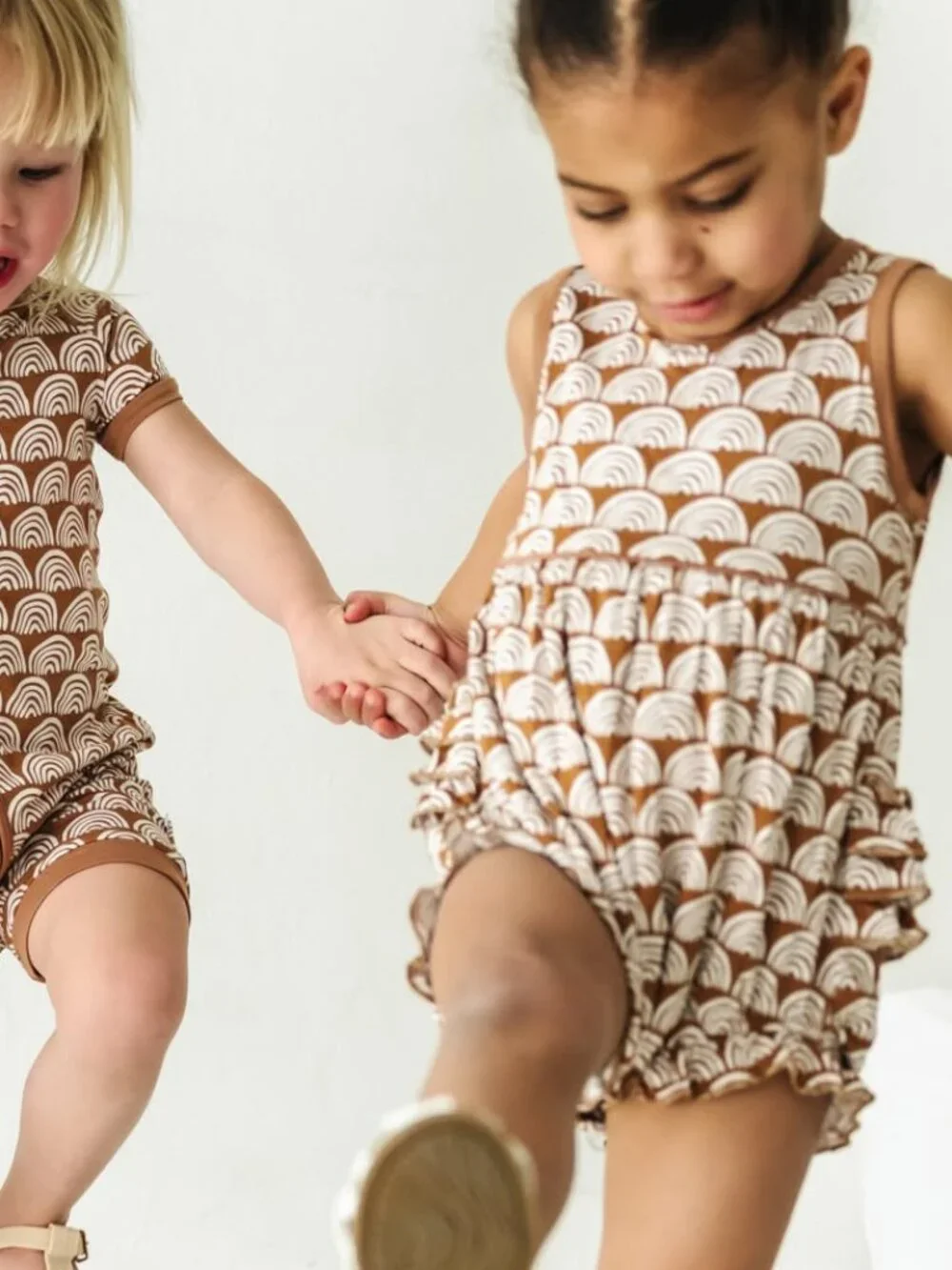 Little Sleepies Rust Rainbows Bubble Romper 6-12 Months